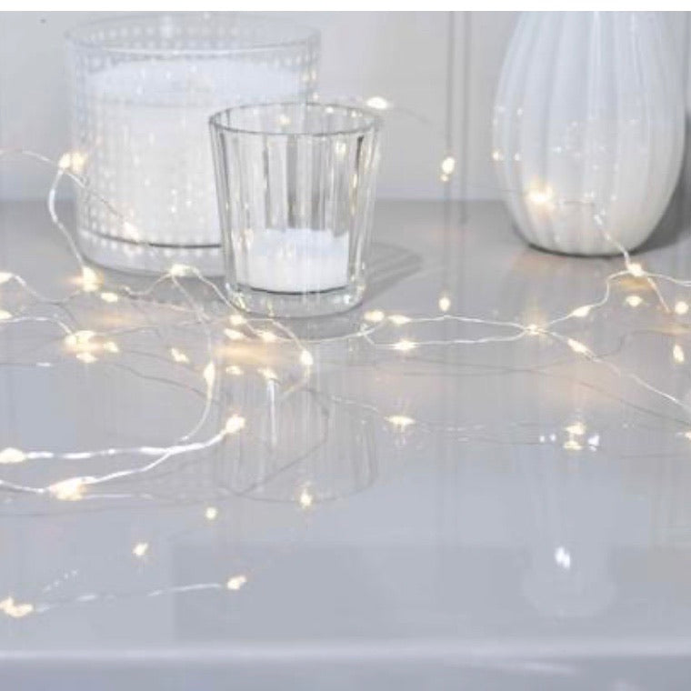 Silver string LED lights - La Di Da Interiors