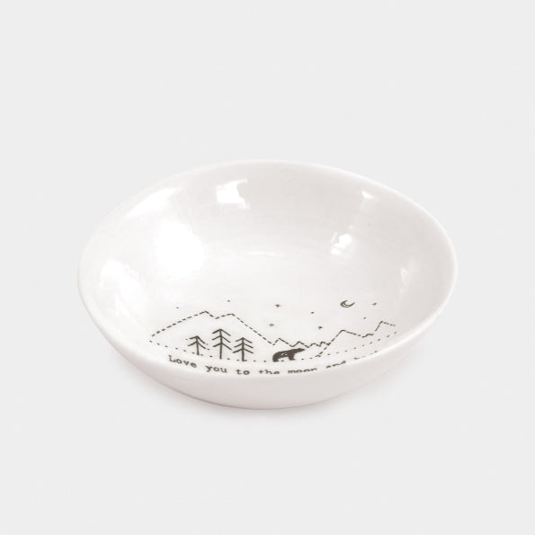 Medium porcelain bowl - Love You to the Moon and Back